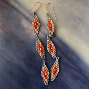 Handmade earrings from Native American